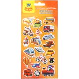 Наклейки объемные Мульти-Пульти "Машинки и самолетики", 10*22см, 20 наклеек, инд. уп., европодвес