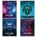 Тетрадь 60л., А5, клетка на гребне BG "Будущее", матовая ламинация, тиснение фольгой