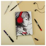 Ежедневник недатированный, А5, 136л., кожзам, MESHU "Find your way. B&W", тон. блок, цветной срез, закладка-ляссе с подвеской