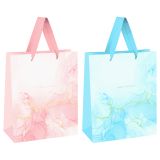 Пакет подарочный 18*23*10см MESHU "Marble pattern", фольга, матовая ламинация, ассорти