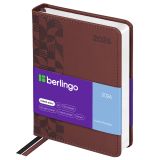 Ежедневник датированный 2026г., А6, 184л., кожзам, Berlingo "Vivella Prestige", коричневый