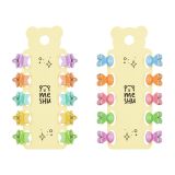 Заколки для волос MESHU, пастельные мини-крабики, 1см, 10шт., европодвес