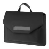 Сумка для ноутбука 15"-16" Först "Bold Decision", полиэстер, черный, клапан, противоударный слой