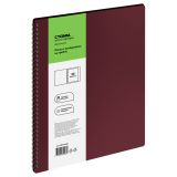 Папка с 30 вкладышами на гребне СТАММ "Диагональ" А4, 17мм, 700мкм, пластик, гранат
