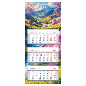 Календарь квартальный 3 бл. на 3 гр., 195*475 мм BG Mini premium 