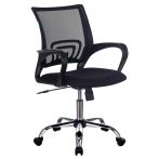 Кресло оператора Бюрократ CH-695NSL, спинка сетка черная TW-01, сиденье ткань черная TW-11, механизм качания (до 150кг)