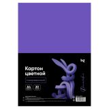 Картон цветной А4, BG, 20л., тонированный, фиолетовый, 220г/м2
