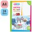Картон белый А4, ArtSpace, 24 л., немелованный, в папке, 