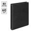 Тетрадь на кольцах А5, 80л., BG, обл. ПВХ, черный