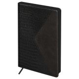 Ежедневник датированный 2026г., А5, 176л., твердый переплет, кожзам, BG "Reptile. Onyx", тёмно-коричневый, цветной срез, карман