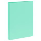 Папка на 2 кольцах СТАММ А4, 25мм, 500мкм, пластик, пастель, мятная