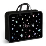 Папка с ручками 1 отделение, А4 Berlingo "Shine", 340*245*100мм, пластик, на молнии