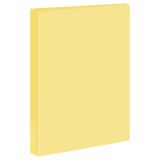 Папка на 2 кольцах СТАММ А4, 25мм, 500мкм, пластик, пастель, желтая
