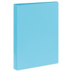 Папка на 2 кольцах СТАММ А4, 25мм, 500мкм, пластик, пастель, голубая