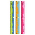 Линейка 30см Berlingo "Hybrid", пластиковая, нескользящая, ассорти, европодвес