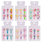 Заколки для волос MESHU, прищепки маленькие, ассорти, 6шт., 3,5см, европодвес