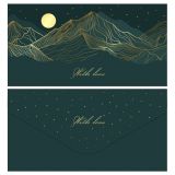 Конверт для денег MESHU "Горы" 85*164мм, матовая ламинация, фольга