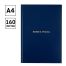 Книга учета OfficeSpace, А4, 160л., клетка, 200*290мм, бумвинил, синий, блок офсетный