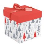 Коробка складная подарочная MESHU "Сканди", (15*15*15см), с лентой