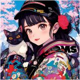 Пазл  64 эл. ТРИ СОВЫ "Аниме девочка с котиком"