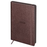 Ежедневник датированный 2026г., А5, 176л., твердый переплет, кожзам, BG "Python. Sangria", винный, цветной срез, с резинкой, карман