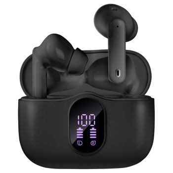 Наушники с микрофоном беспроводные Sven E-315B, TWS Bluetooth, разъем Type-C, черный