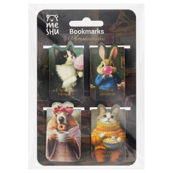 Закладки магнитные для книг, 4шт., MESHU 