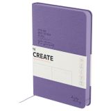 Ежедневник недатированный, А5, 136л., твердый переплет, кожзам, BG "Create. Purple", фиолетовый, цветной срез