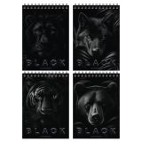 Блокнот А5 40л. на гребне BG "Just black"