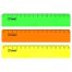 Линейка 15см СТАММ, пластиковая, с волнистым краем, непрозрачная, неоновые цвета, ассорти