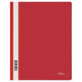 Папка-скоросшиватель пластик. СТАММ А4, 180мкм, красная с прозр. верхом