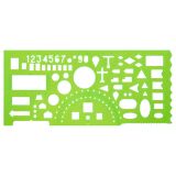 Линейка офицерская СТАММ, пластиковая, зеленая