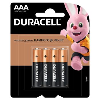 Батарейка Duracell Basic AAA (LR03) алкалиновая, 4BL