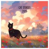 Календарь настенный перекидной на скрепке, 290*290 мм 12л. BG "Приключения кота", 2026г.