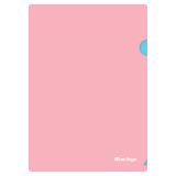 Папка-уголок Berlingo "Haze" А4, 200мкм, софт-тач, двухцветная, голубая/розовая