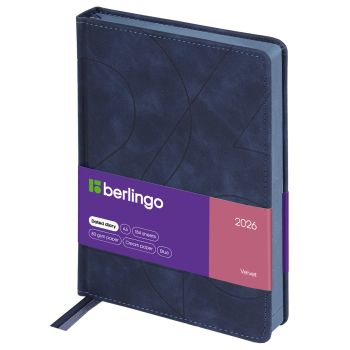 Ежедневник датированный 2026г., А5, 184л., кожзам, Berlingo 