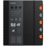 Бизнес-тетрадь А5+, 80л., Berlingo "Steel&Style Pro", клетка, на гребне, 80г/м2, перфорация, разделители, линейка, закладка, черная