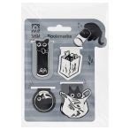 Закладки магнитные для книг, 4шт., MESHU "Кошачьи будни", софт-тач