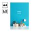 Книга учета OfficeSpace, А4, 128л., клетка, 200*290мм, твердый картон, 7БЦ, блок офсетный