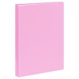 Папка с 40 вкладышами СТАММ А4, 21мм, 500мкм, пластик, пастель, розовая