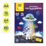 Цветная бумага мелованная А4, Мульти-Пульти, двустор., 64л., 16цв., на склейке, 