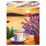 Картина по номерам на картоне ТРИ СОВЫ "Аромат лаванды", 30*40, с акриловыми красками и кистями