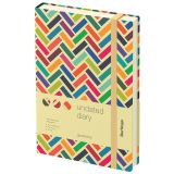 Ежедневник недатированный, А5, 136л., кожзам, Berlingo "Geometry", с рисунком