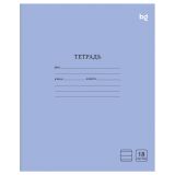 Тетрадь 18л., линия BG "Однотонная", голубая