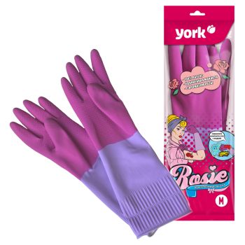 Перчатки резиновые хозяйственные York 