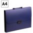 Папка-портфель 13 отделений OfficeSpace А4, 700мкм, на замке, пластик, синий