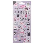 Наклейки объемные MESHU "Love Paws", 10*23см, с блестками, инд. уп., европодвес