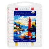 Маркеры акриловые Гамма "Классические", двухцветные, 36шт., 72 цв., пластик.бокс