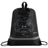 Мешок для обуви 1 отделение Berlingo "Stream rider", 360*460мм, вентиляционная сеточка, светоотражающая полоса