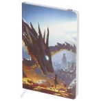 Записная книжка А6 80л. ЛАЙТ, кожзам, Greenwich Line "Прикосновение дракона", с резинкой, тиснение фольгой, блок в клетку